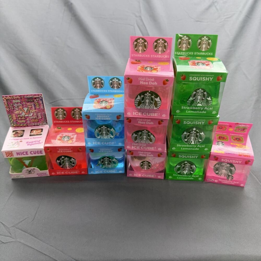 NeeDoh And squishy Cubes Nice Cube Lot Of 11 Squishy Drink
